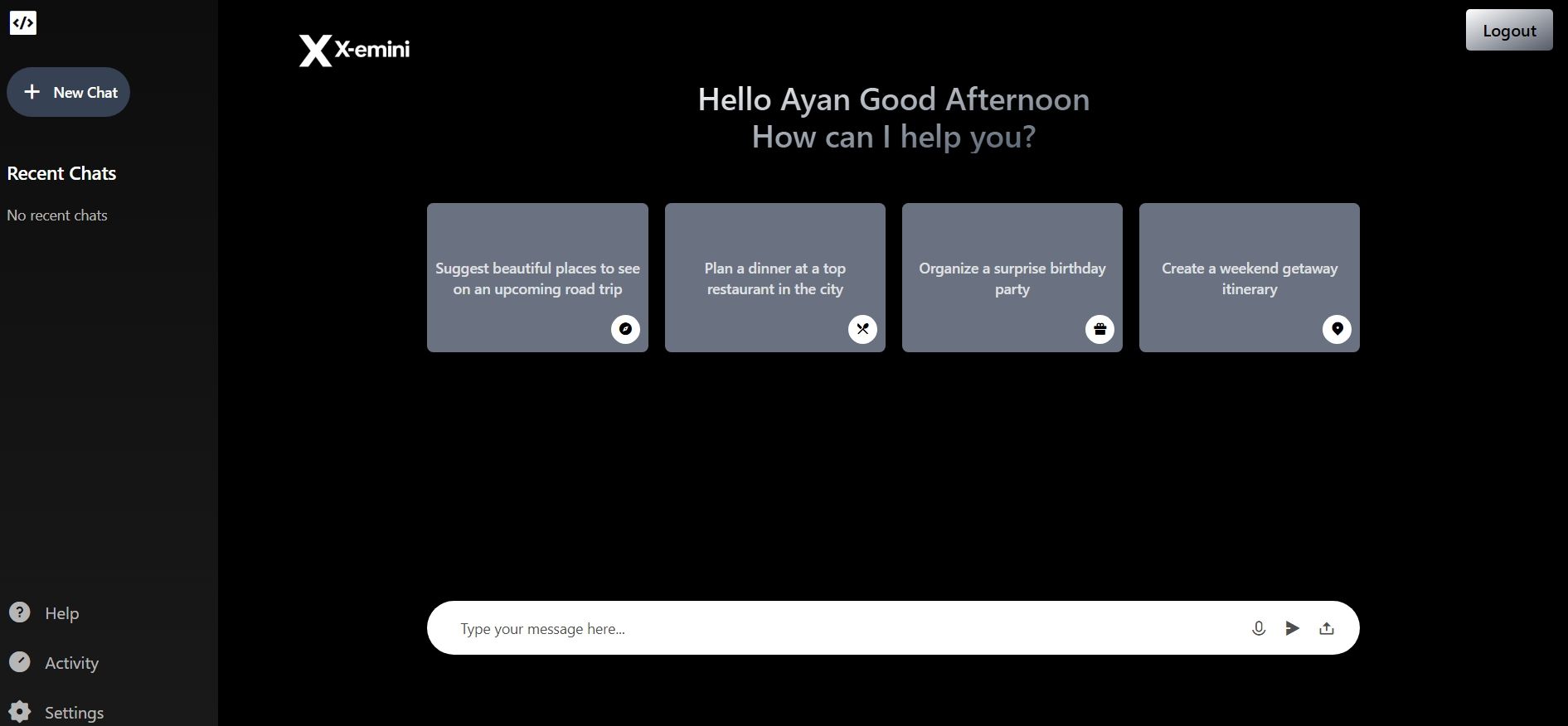 X-Emini Project Screenshot